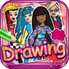 Drawing Desk Draw and Paint Coloring Books - "Bratz edition"