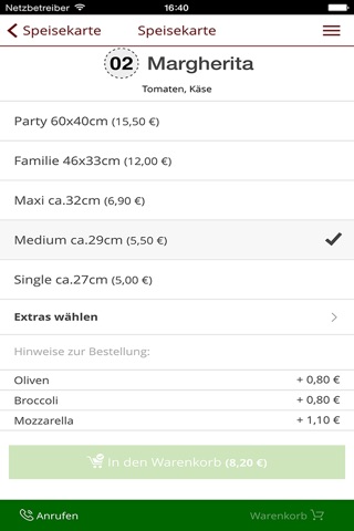 Pizza Lieferservice Diana screenshot 2