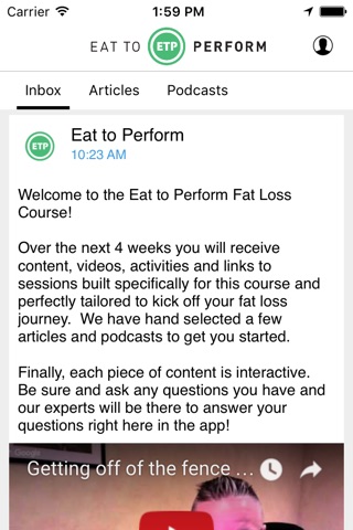 Fat Loss Course - Eat to Perform screenshot 2
