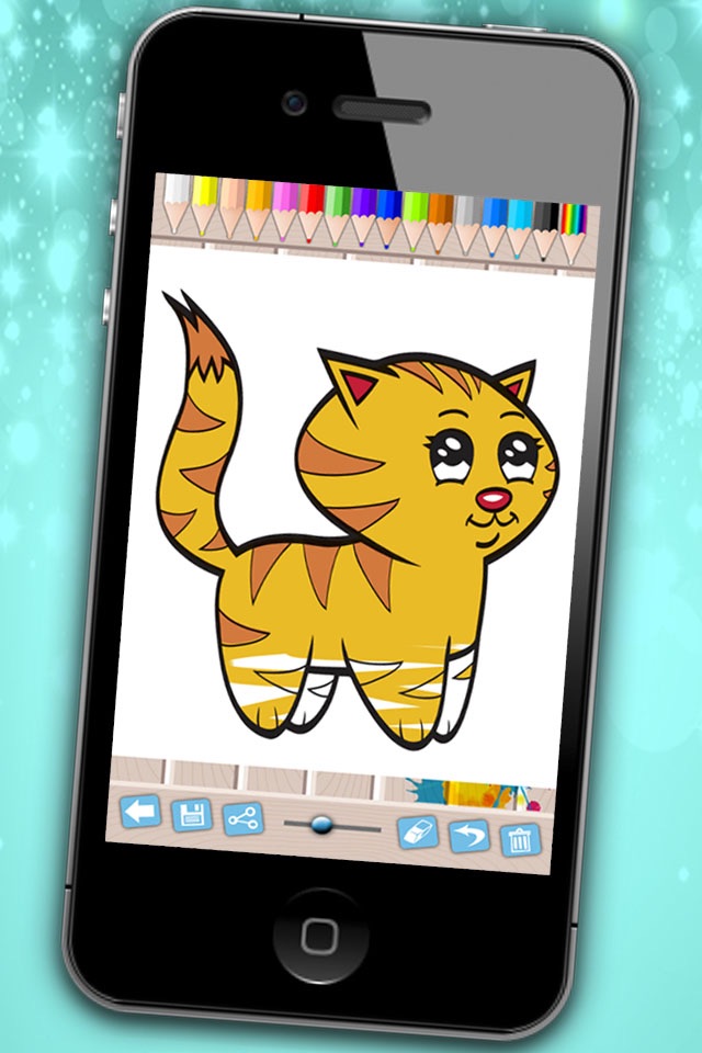 Cats coloring pages - drawings to paint and color kittens screenshot 2
