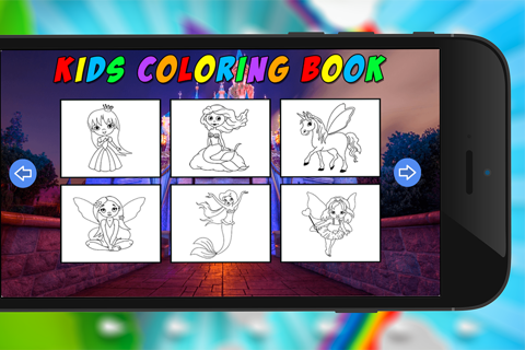Princess Coloring Book - Amazing draw paint and color games HD screenshot 3