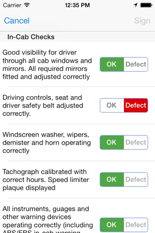 Vehicle Checklist screenshot 2