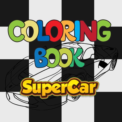 Coloring Page Kid Game Super Car Maserati Version icon