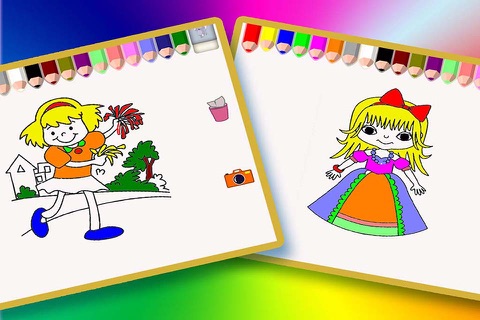 宝宝绘画巴士乐园 - 喜羊羊，猫和老鼠还有托马斯最爱的给小女孩涂色的免费游戏 screenshot 2