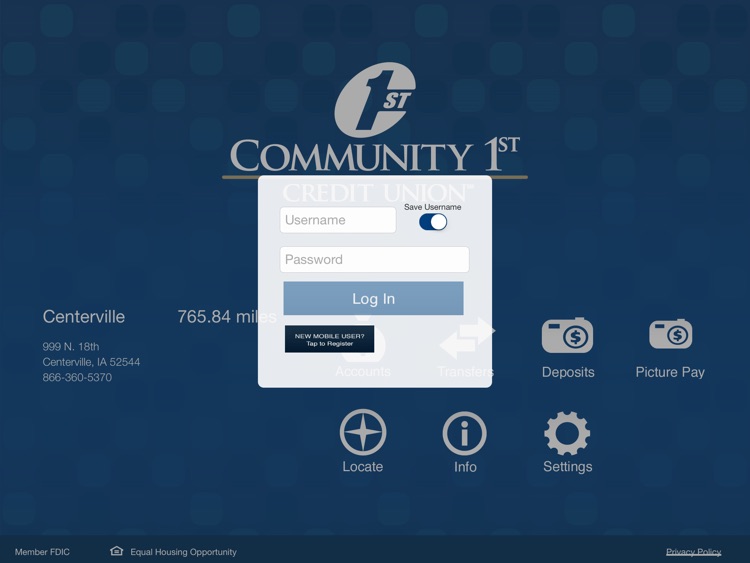 Community 1st CU for iPad