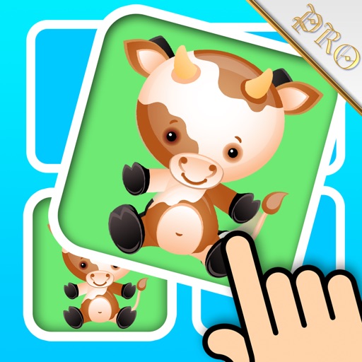 Animal memo card match 3D PRO - Train your kids brain with lovely zoo animals and pets Icon