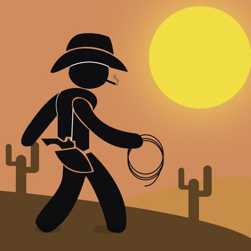 Cowboy Stickman Racing Showdown Pro - cool virtual speed running game Icon