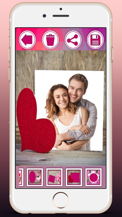 Love frames for pictures create postcards with romantic love pictures - Premium