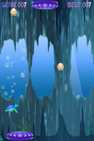 The Diving Turtle In The Deep Blue Sea - náhled