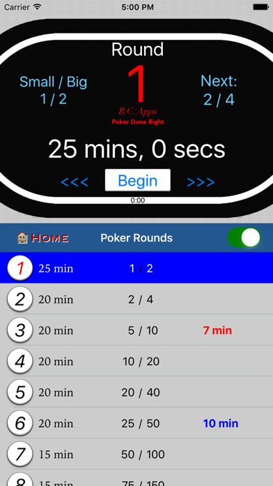 Texas Holdem Timer App