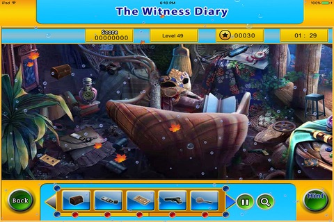 Hidden Object Witness Diary screenshot 2