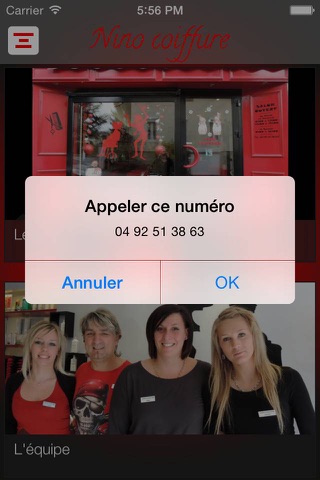 Nino coiffure Gap screenshot 3