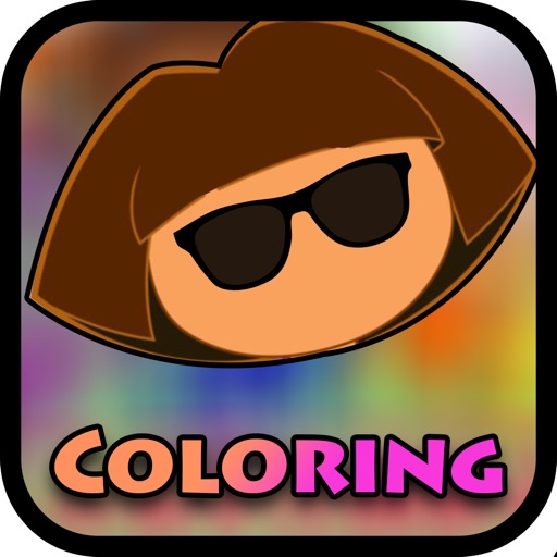 Preschool Coloring Educational Game For Dora the Explorer Edition Icon