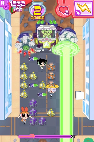 Flipped Out – The Powerpuff Girls Match 3 Puzzle / Fighting Action Game screenshot 3