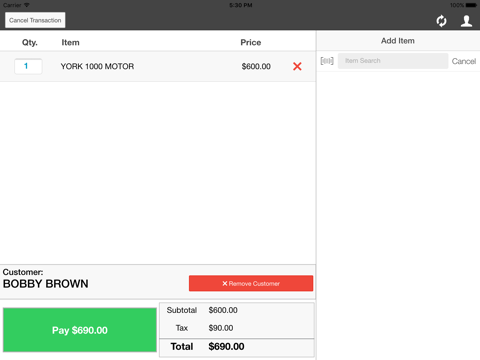 Screenshot of Tract POS - Point of Sale