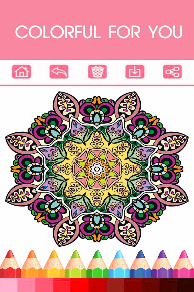 mandala coloring book - free adult colors therapy free stress relieving pages screenshot 2