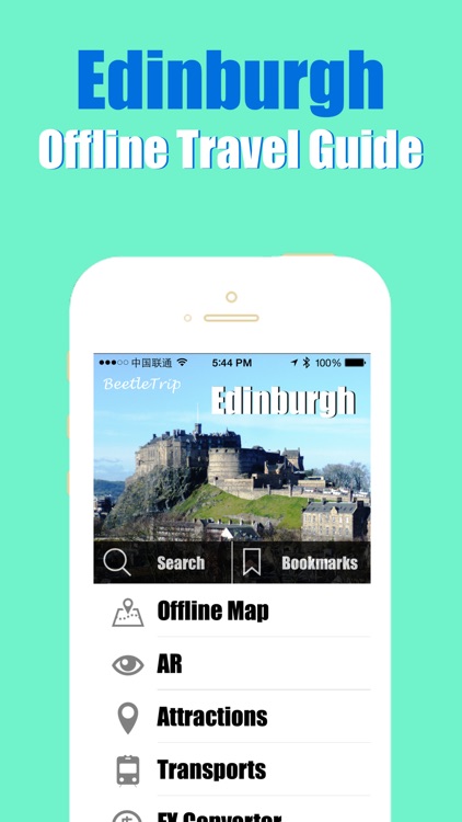Edinburgh travel guide and offline city map, Beetletrip Augmented Reality Scotland Metro Train and Walks