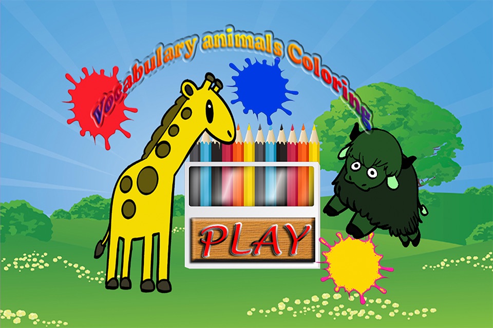 Vocabulary animals Coloring Book screenshot 2