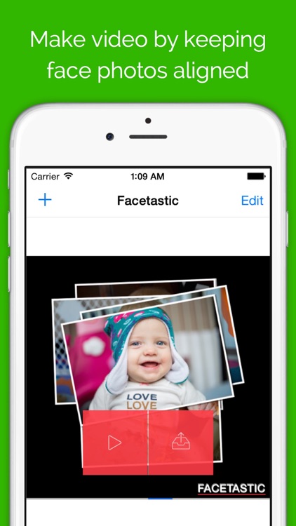 Facetastic - slideshow maker to create time-lapse movies by keeping face photos aligned during transitions