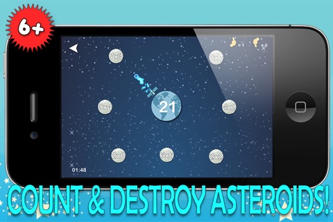 Multiplications Asteroids : "Math in Space" Learning Series screenshot 2