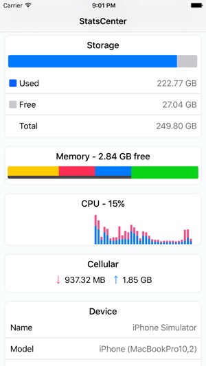 StatsCenter for iPhone and iPad