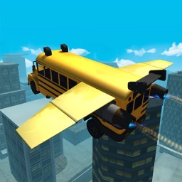 Flying Car Simulator 3D: Stunt Bus