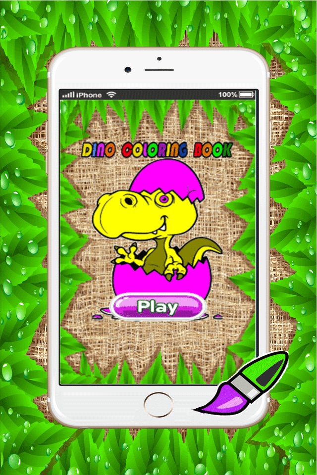 dino coloring book games : learning basic drawing and painting for kids free screenshot 3