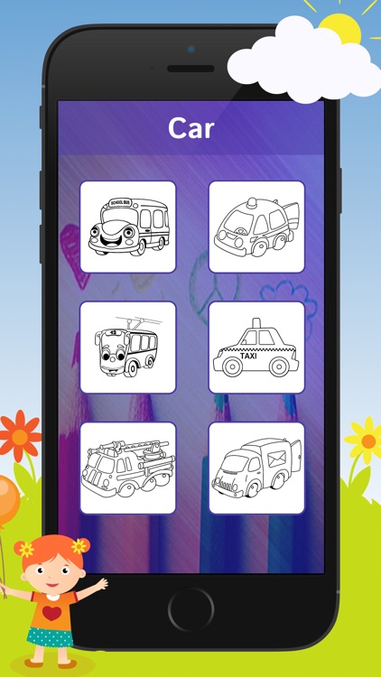 Coloring Book of Cars for Children: Racing car, bus, truck, vehicle, ... screenshot-3