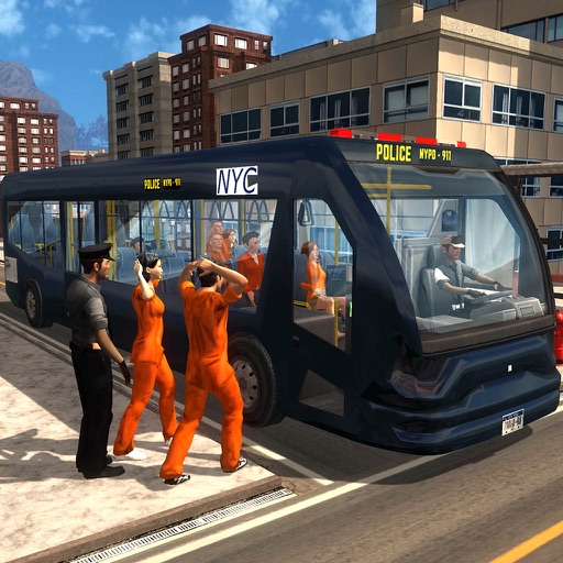Police Bus Crime City Sim-ulator Icon