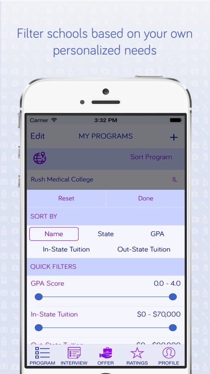 Medical School Application Tracker - Track & organize applications for medicine programs (MD / DO) screenshot-3