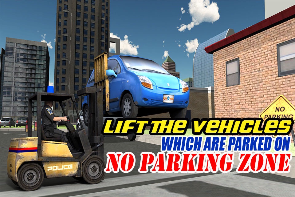 Police Car Lifter Simulator 3D – Drive cops vehicle to lift wrongly parked cars screenshot 3