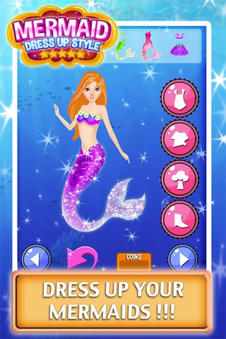 Dress Up Little Mermaid Edition : The princess Girls beauty makeover salon games screenshot 4