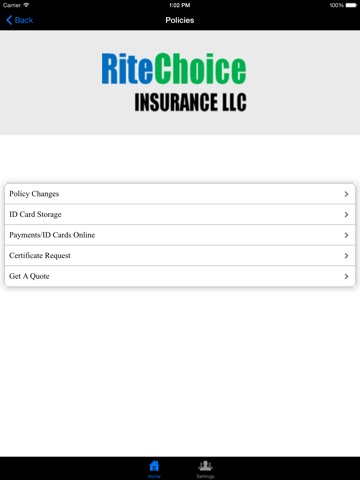 Screenshot of Townsend s Rite Choice Insurance HD