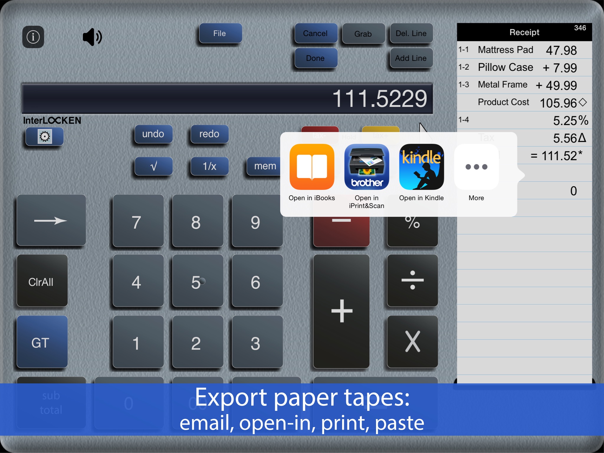 Accountant for iPad Calculator screenshot 3