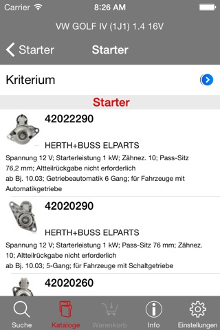 EPC, Herth+Buss screenshot 4