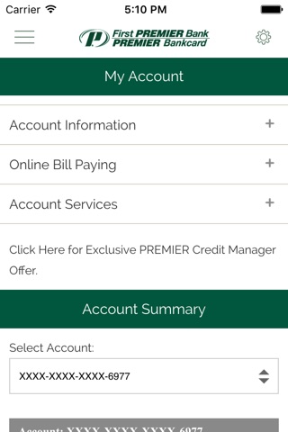 My Premier Credit Card screenshot 2
