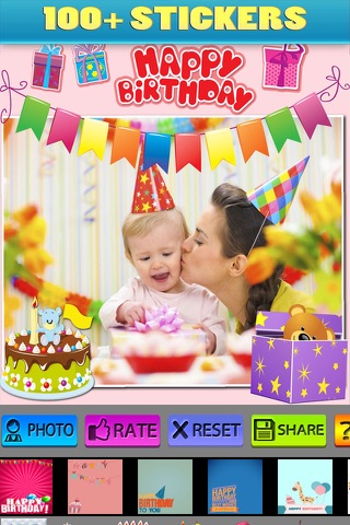 Happy Birthday Posters and Stickers Pro screenshot 3