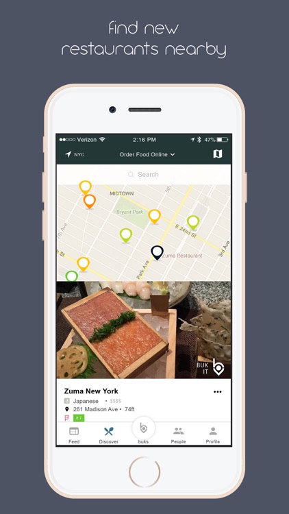 buk- discover new restaurants nearby