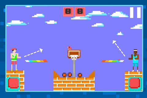 2 Player Basketball Toss Pixel screenshot 2