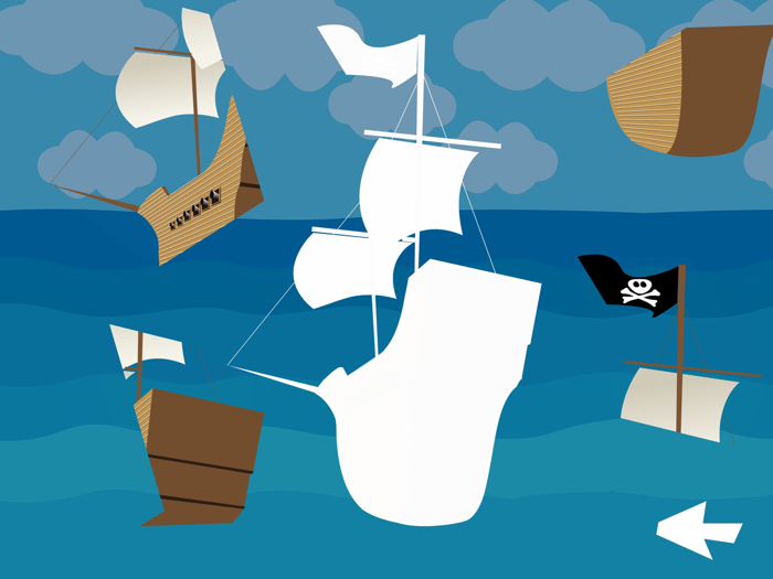 Tropical island puzzle for kids