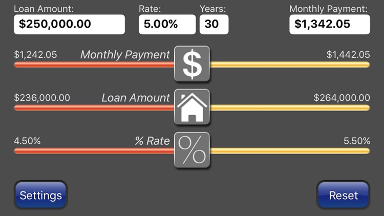 Slider Calc - Mortgage Calculator