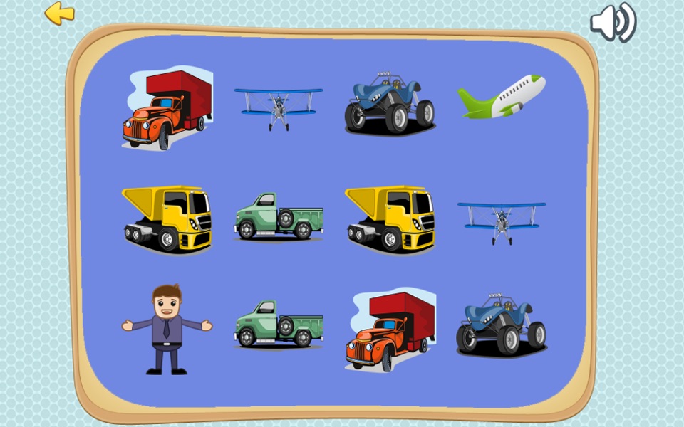 Fantasy AirPlanes And Truck Matching Cards Games for Kids screenshot 2