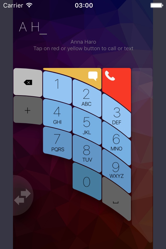 FutureDialer: ergonomic dialer for single-handed use, with fast T9 contact search screenshot 3