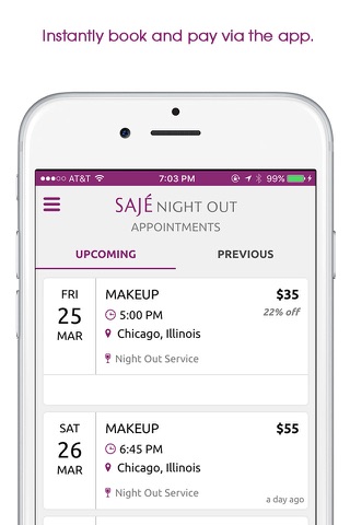 Sajé Night Out-On-demand hair and makeup service. screenshot 3
