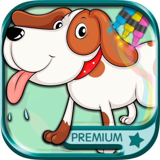 Drawings of dogs puppies Educational games children - Premium icon