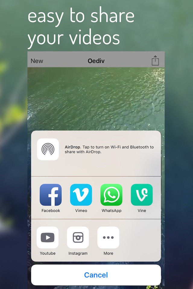 Oediv - create backwards videos with sound screenshot 3