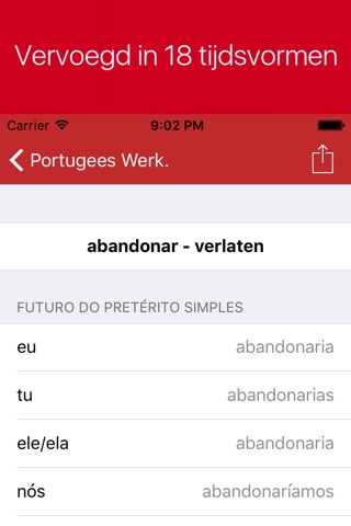 Portuguese Verb Conjugator screenshot 2