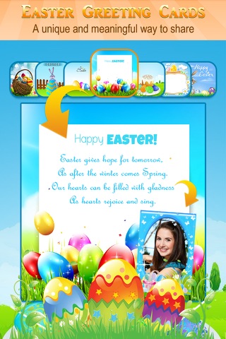 Happy Easter Greeting Card.s Maker Pro - Collage Photo & Send Wishes with Cute Bunny Egg Sticker screenshot 2