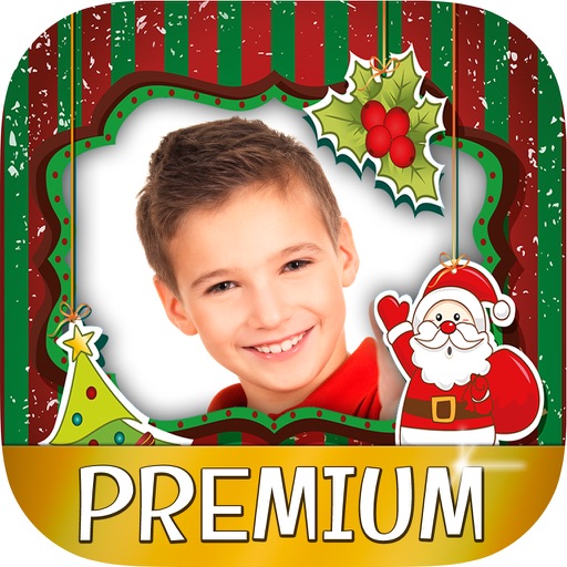 Christmas photo frames  for kids - Photo editor to create xmas cards for children and babies - Premium icon