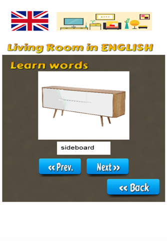 Learn Living Room Words in English Language screenshot 2
